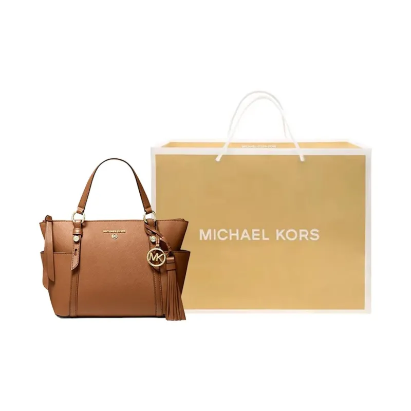 MICHAEL KORS MK Sullivan Кожа Сумка через плечо Сумка Маленькая Женская Коричневая