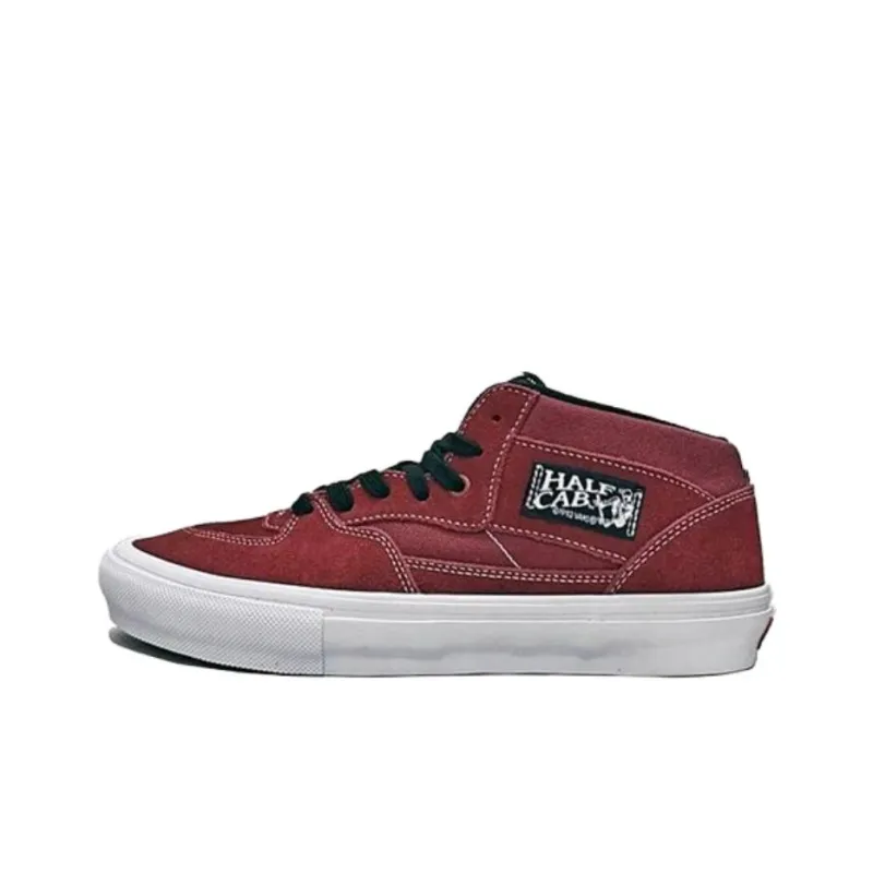 Vans Skate Half Аbrasion Resistant MID Топ Скейтборд Кроссовки Женские Красный