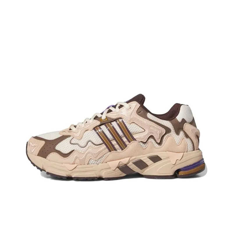 Bad Bunny x adidas originals RESPONSE CL Устойчивые к истиранию низкие беговые кроссовки Унисекс Коричневый Бежевый Серый