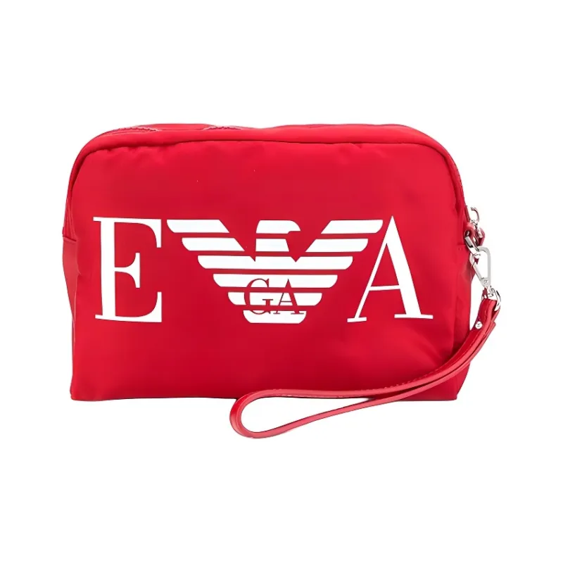 EMPORIO ARMANI Нейлоновая сумка для туалетных принадлежностей клатч унисекс красный