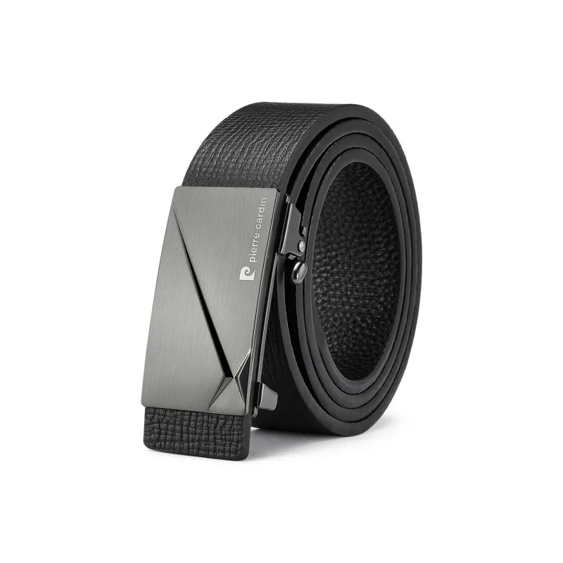 PIERRE CARDIN Тело Коровья Кожа Минималистичный Универсальный Ремень Мужской Черный 3,4CM