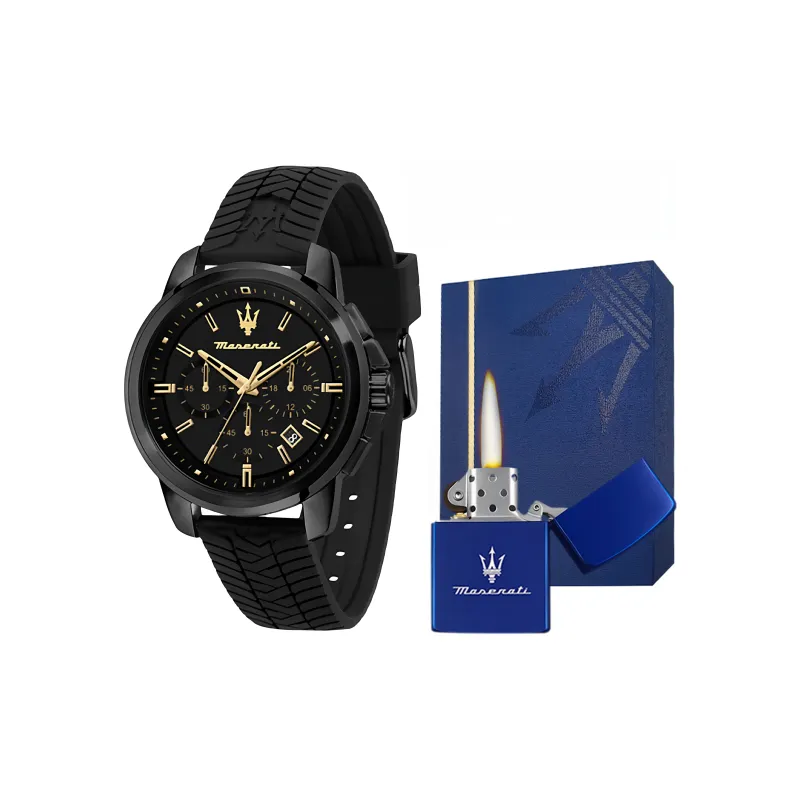 Maserati Кварцевые наручные часы силиконовый ремешок черный циферблат унисекс