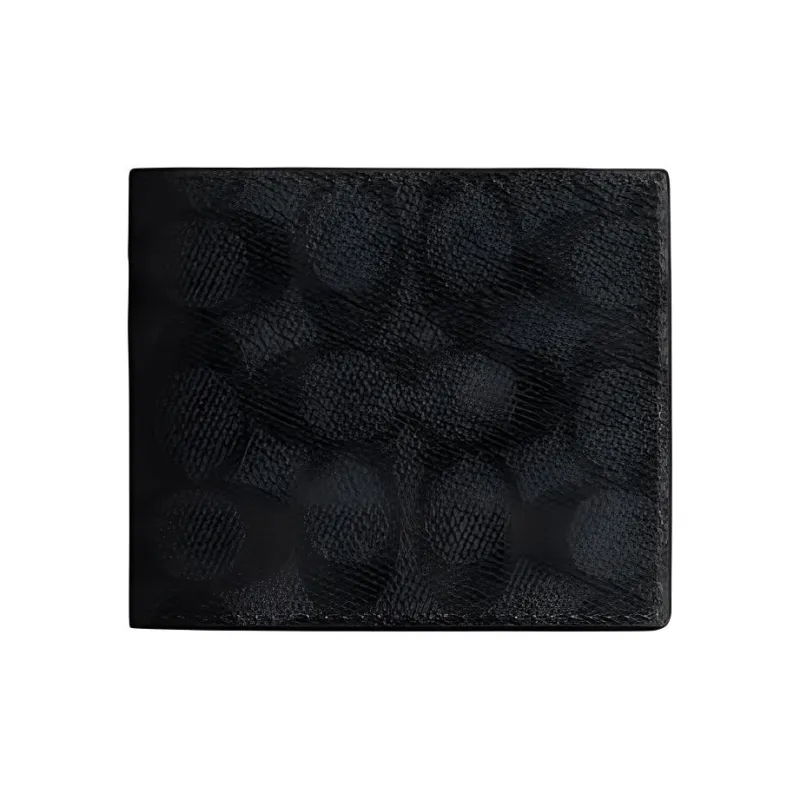 COACH Кошелек Billfold с покрытием из холста маленький мужской черный