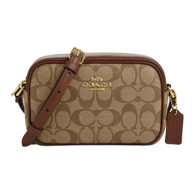 COACH Jamie Покрытый холст Сумка через плечо Маленькая Женская Хаки