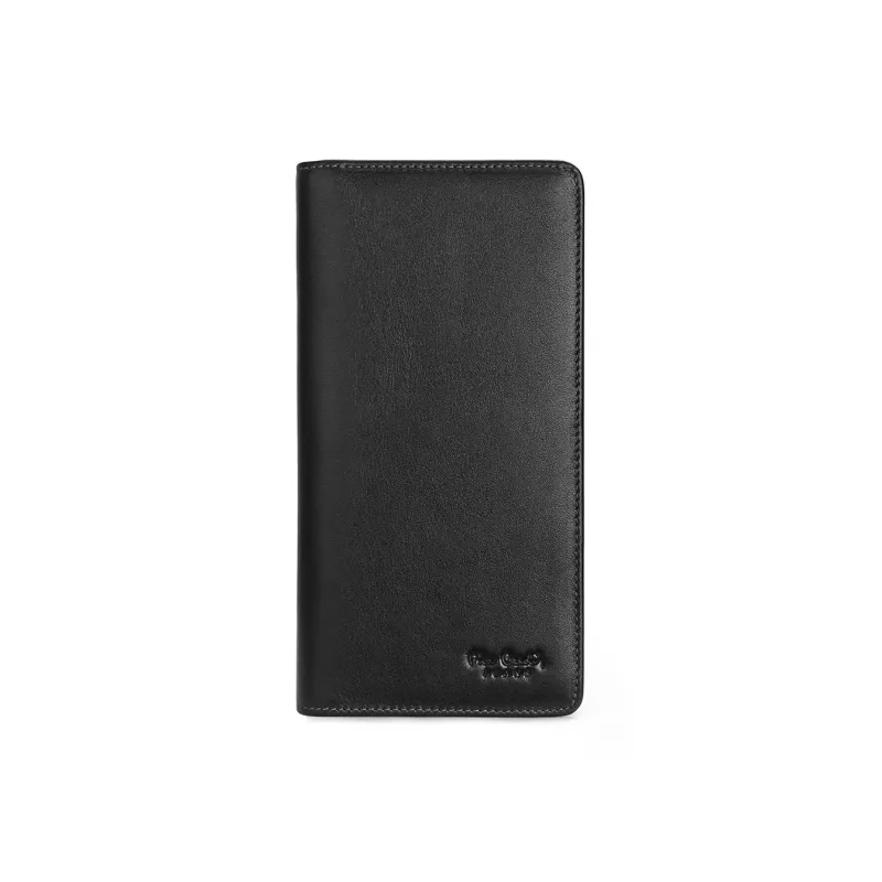 PIERRE CARDIN Натуральная кожа Мягкий Лицевая коровья кожа Кошелек Средний Мужской Черный