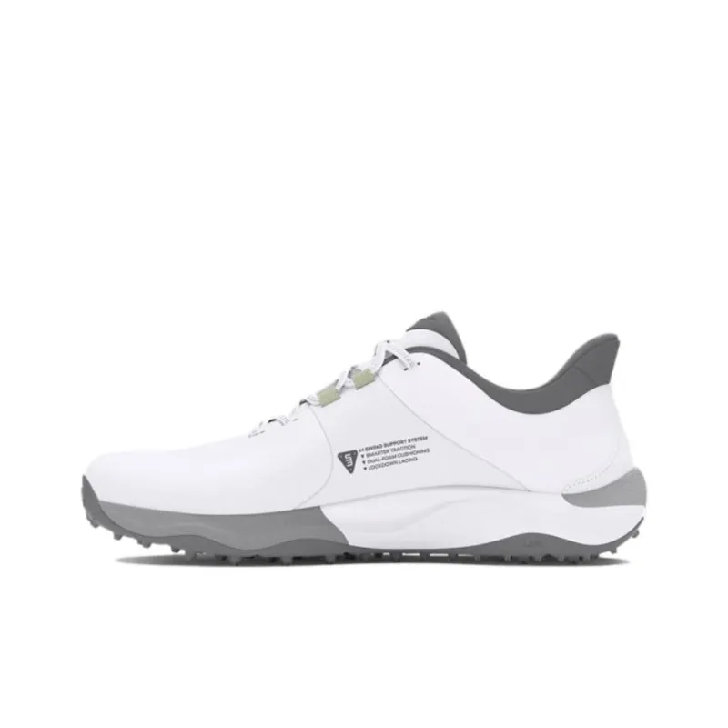 Under Armour Drive Pro Spikeless Гольф Удобная Амортизирующая Низкая Обувь для Гольфа Мужская Белая