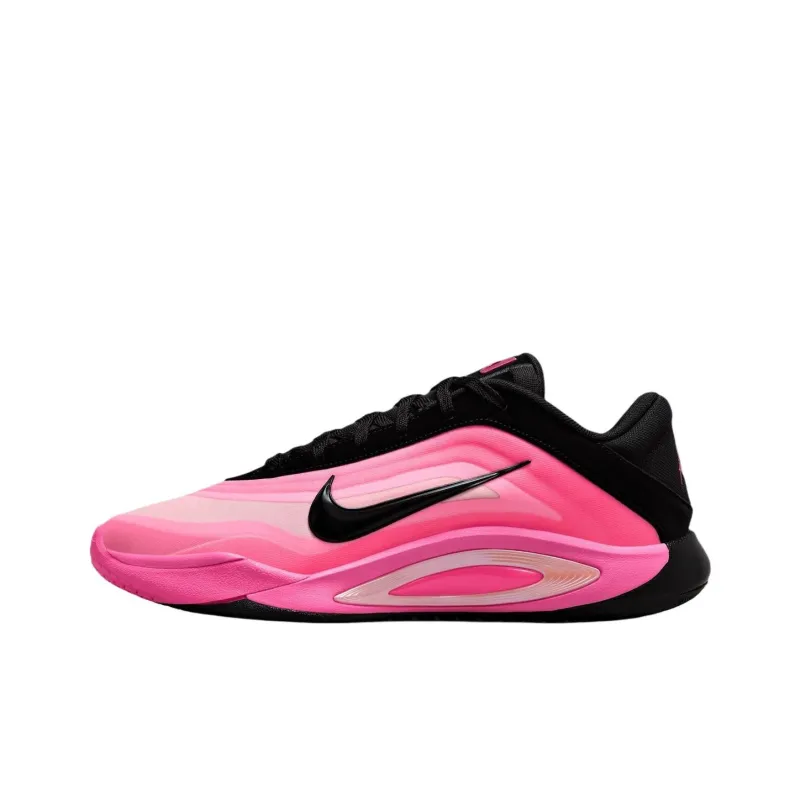 Nike A'One противоскользящие устойчивые к истиранию низкие баскетбольные кроссовки женские розовые черные