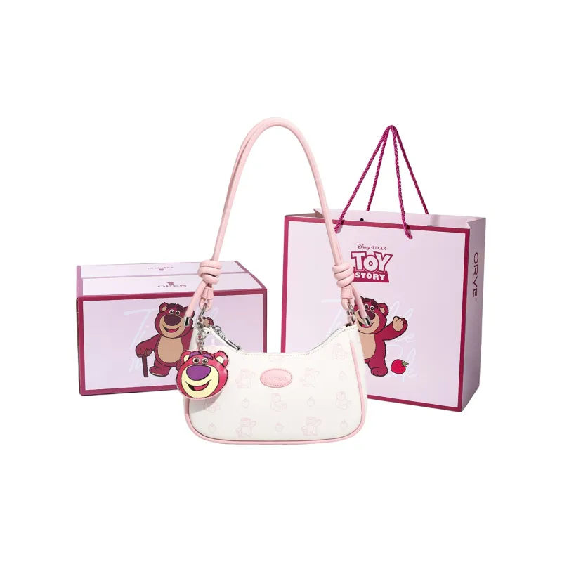 Disney Strawberry Bear Series ПУ (полиуретан) Сумка через плечо Стандартная Женская Белая Розовая