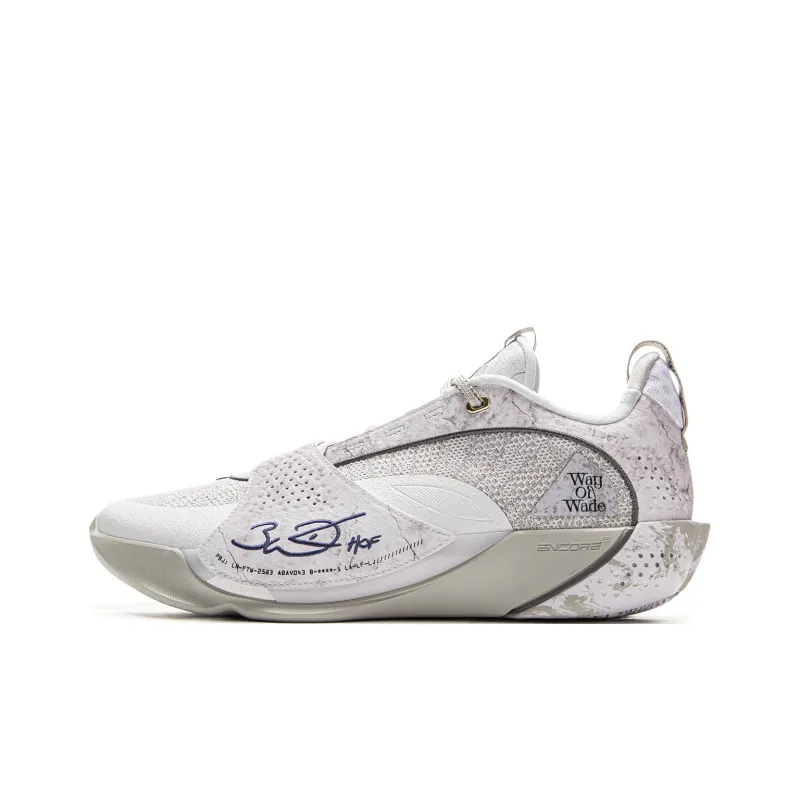 Li NING Wade All City 13ENCORE Низкие Баскетбольные Кроссовки Мужские Белые Серые