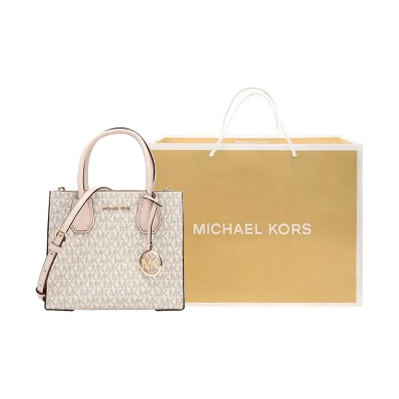 MICHAEL KORS Mercer Кожа Аккордеонная Сумка Сумка через плечо Сумка среднего размера Женская Вишневый цветок Розовый