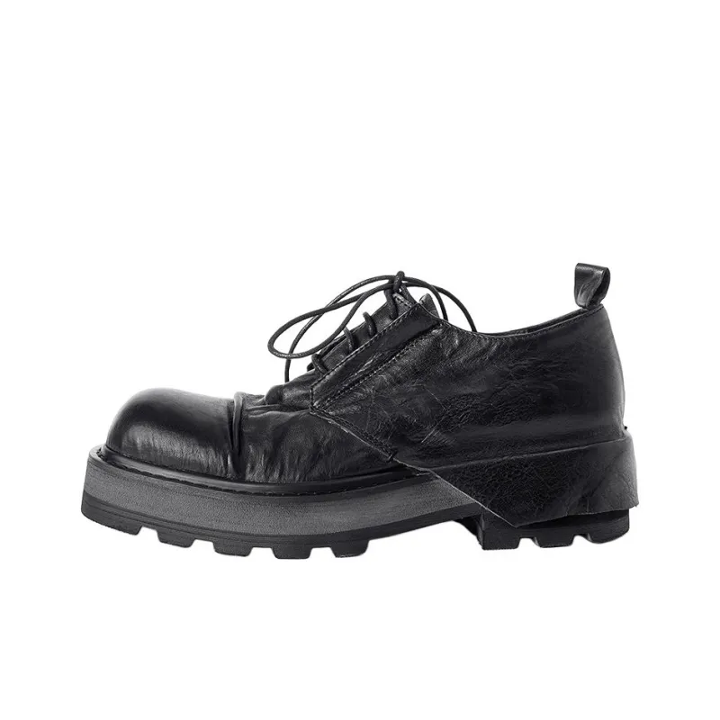 HUANXIANGZHE Повседневная обувь из коровьей кожи унисекс черного цвета