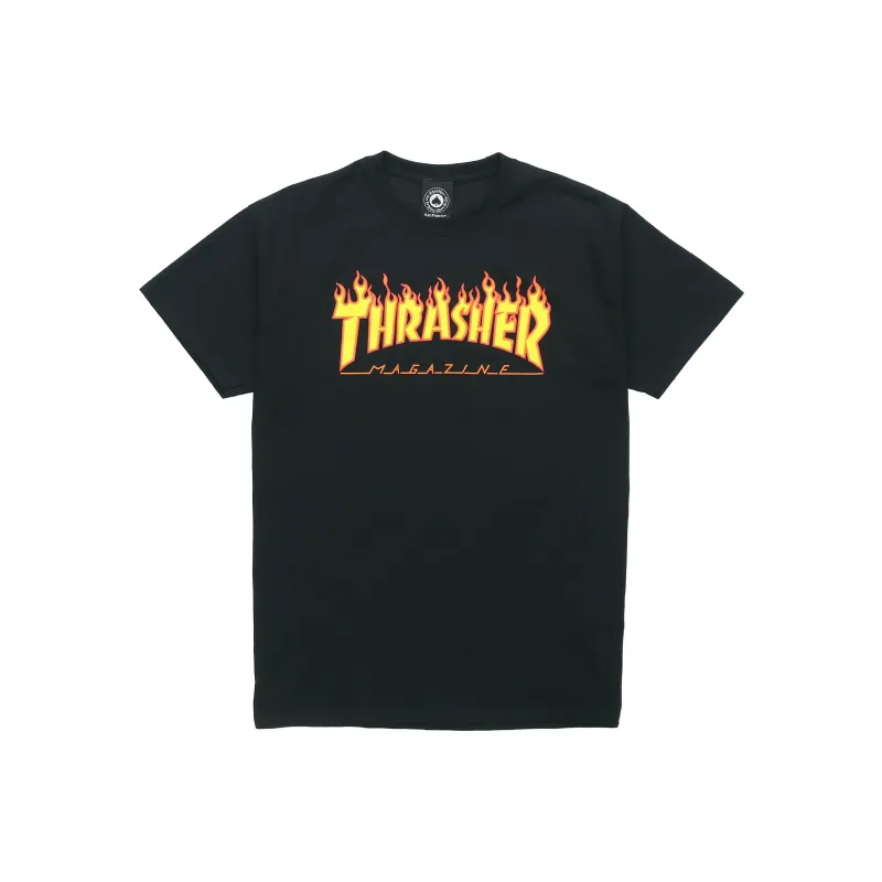 Thrasher T-Shirt Американская версия Унисекс Черный