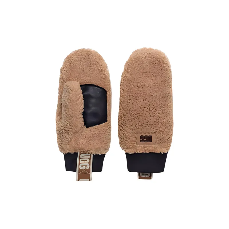 UGG Вязаные перчатки, коричневые, женские