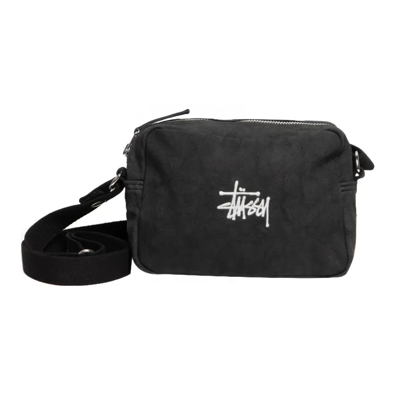 Stussy Хлопковая Сумка через плечо Стандартная (Стандартная) Унисекс Черная