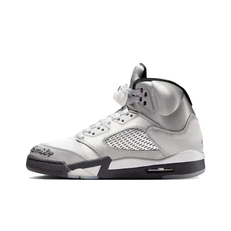 Jordan Air Джордан 5 Противоскользящие Износостойкие Высокие Баскетбольные Кроссовки Винтажные Женские