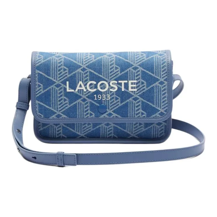 LACOSTE Сумка через плечо из смешанного материала женская синяя