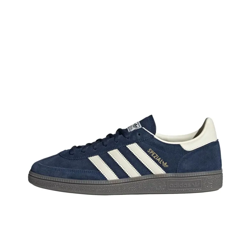 Adidas Originals HANDBALL SPEZIAL Artificial Suede Низкие Скейтборд Кроссовки Унисекс Темно-Синий