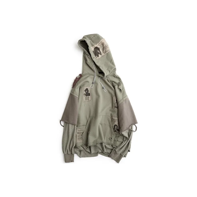 A SQUARE ROOT Худи-ханьфу Платье 2,0 Улучшенный Материал Унисекс Армейский Зеленый