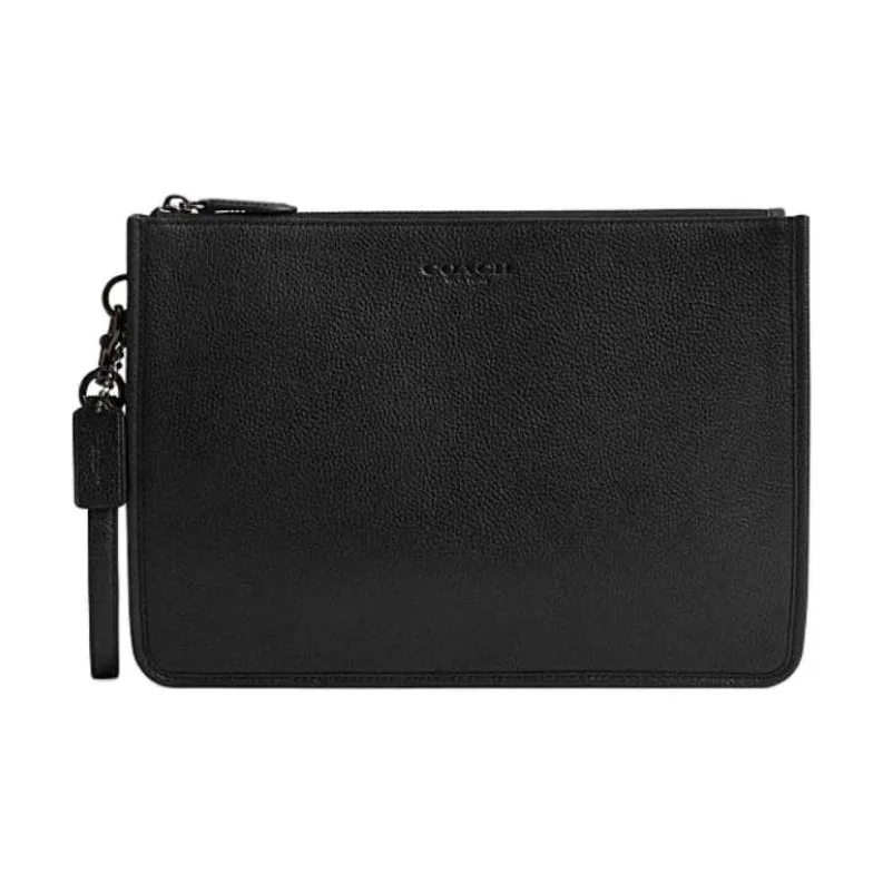 COACH Charter Коровья кожа Клатч Большой Мужской Черный