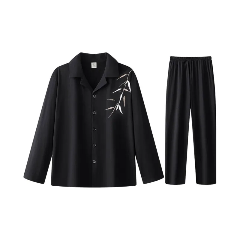 Lan Miao Пижамный комплект Мужской Черный