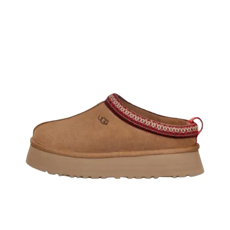 UGG Tazz 2 Slip-On с открытым носом мюли домашние тапочки с флисовой подкладкой женские каштановый цвет