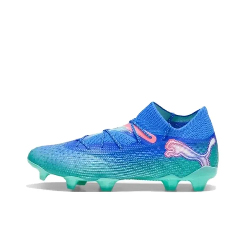 PUMA FUTURE 7 ULTIMATE Мужские футбольные бутсы из абразионного устойчивого материала синий и зеленый