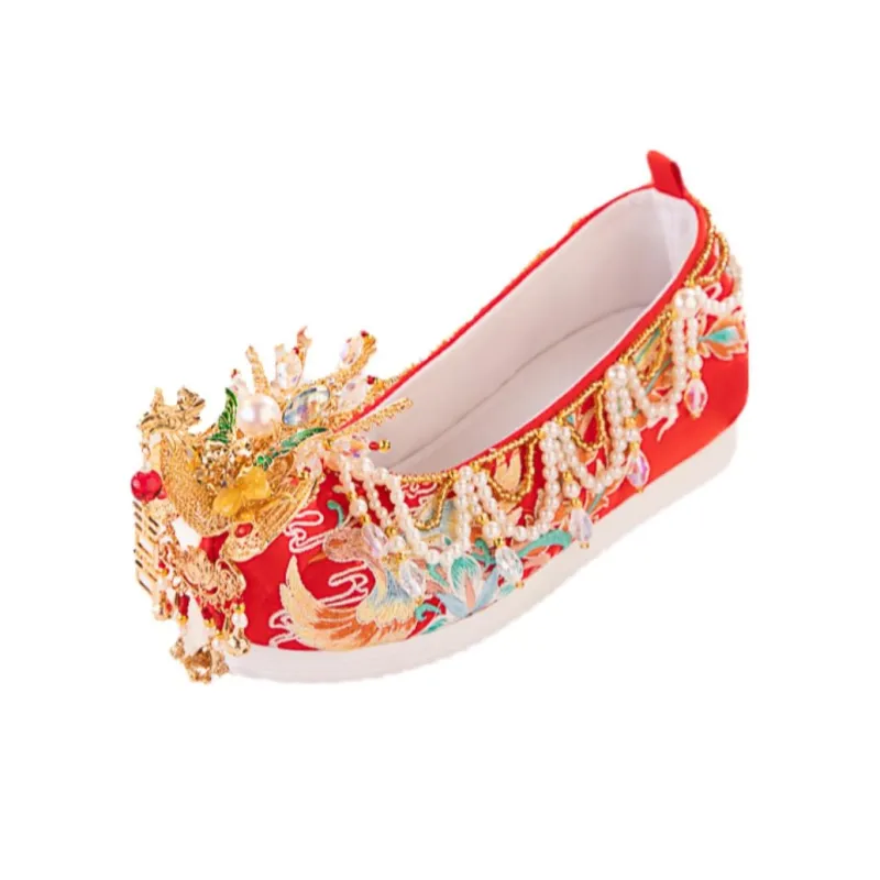 WUXIUYUAN Вышитая версия Ханьфу Обувь Женские