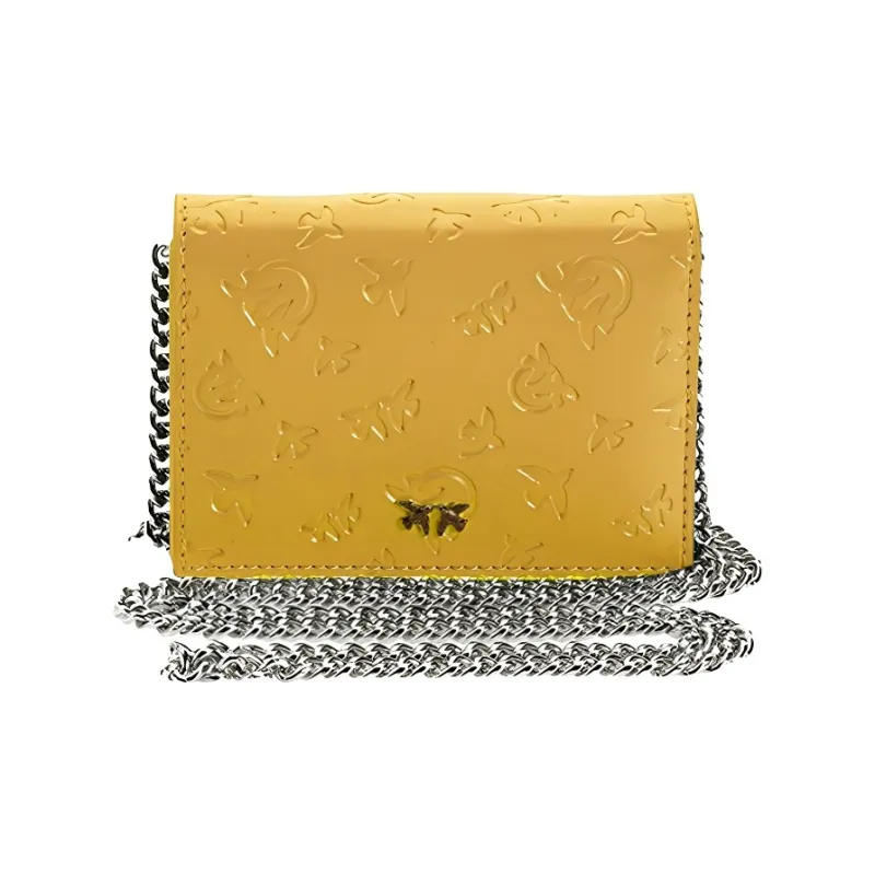 PINKO Коровья кожа Сумка через плечо Мини Женский Желтый