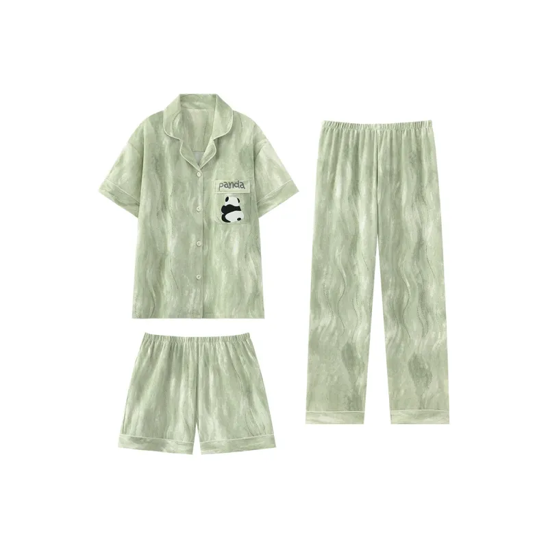 QIAOYUN Пижамный комплект женский зеленый