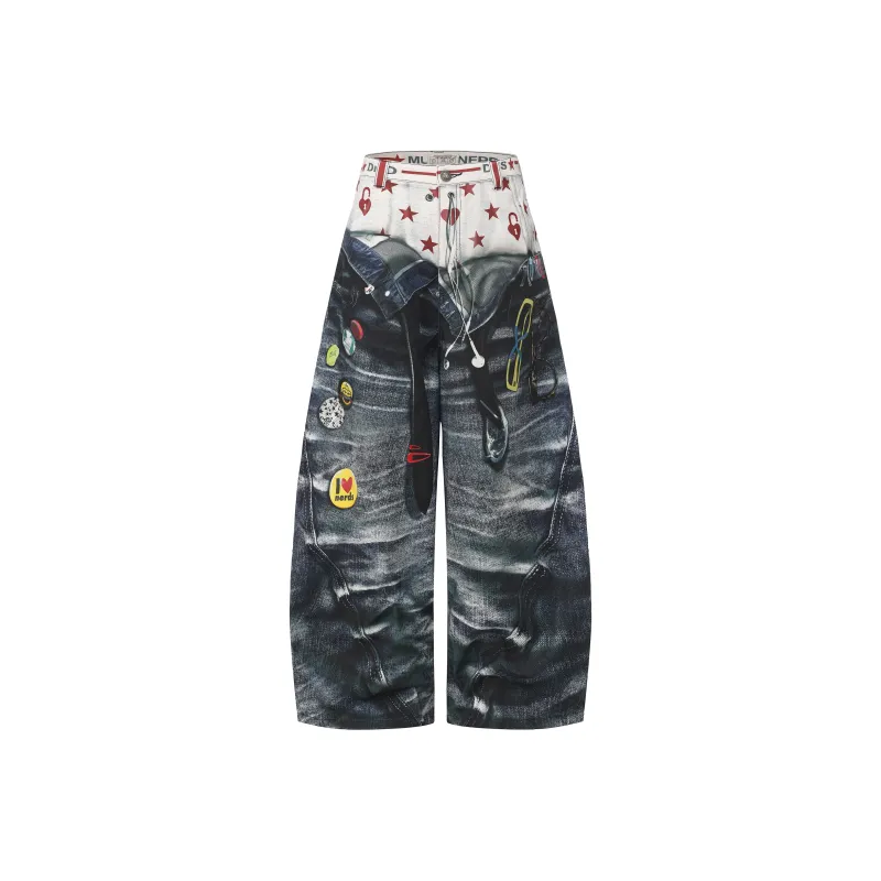 DND4DES В наличии Ширина штанины внизу Внутренний шнур Унисекс Джинсы