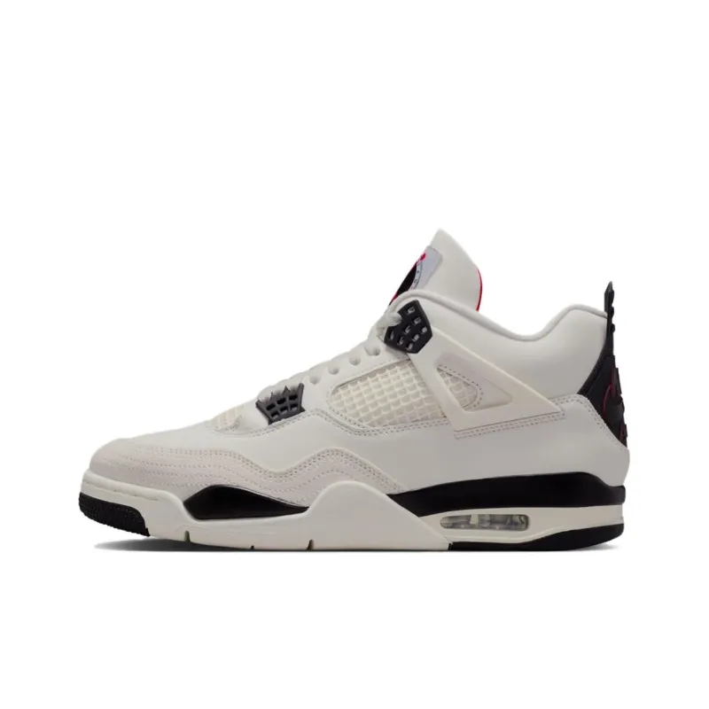 Jordan Air Jordan 4 Support MID Vintage Баскетбольные Кроссовки Мужские Белый Черный Красный