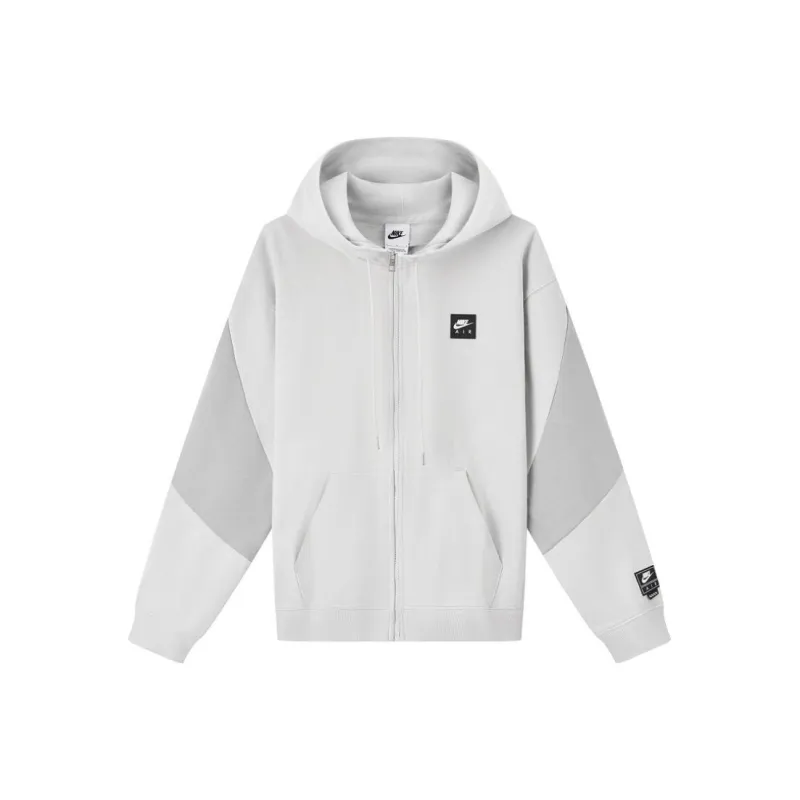 Nike Air Удобный Теплый С флисовой подкладкой Кардиган С капюшоном Свитшот Мужской Фотонно-серый