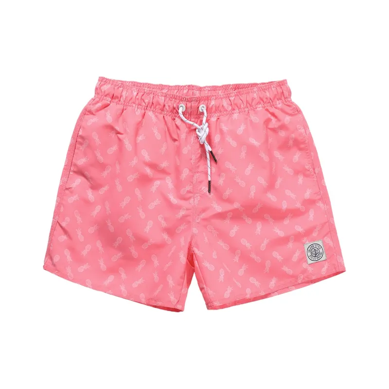 GAILANG Пляжные шорты Мужские Розовый Ананас