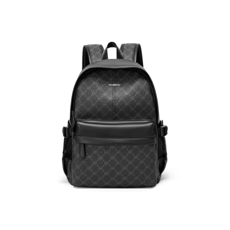 CinvaiKrose ПВХ с синтетической кожей рюкзак дорожная сумка большой мужской черный