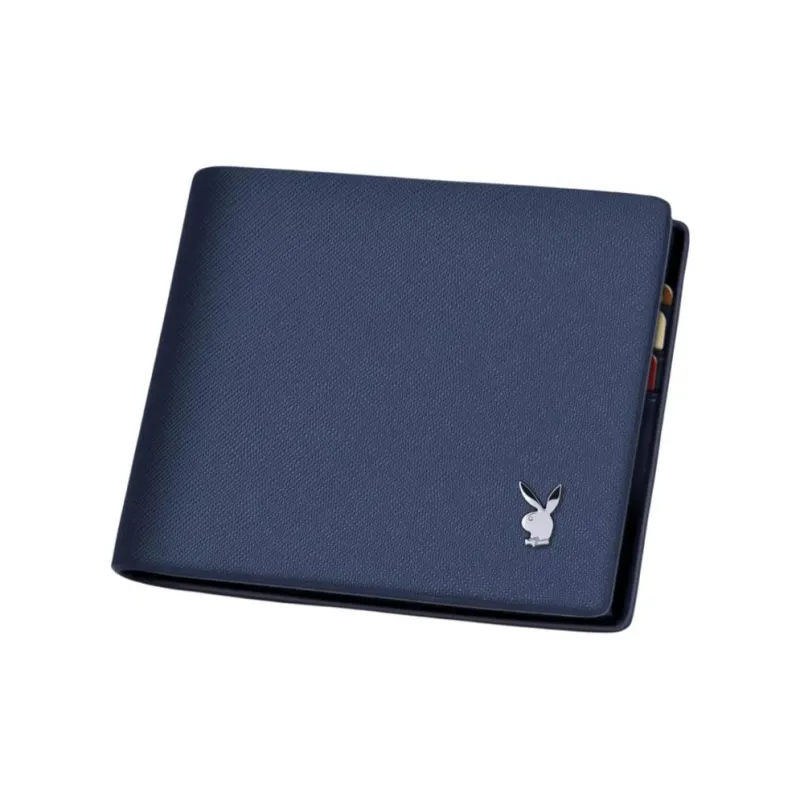 PLAYBOY Кошелек из коровьей кожи мужской черный синий