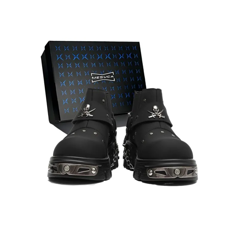 MESUCA Микрофибра Кожа Короткий Мартин Ботинки Мужские