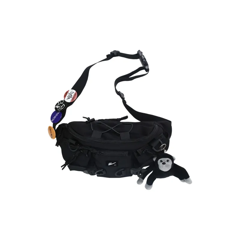 Warrior Нейлоновая Сумка через плечо (слинг) Большая Унисекс Черная