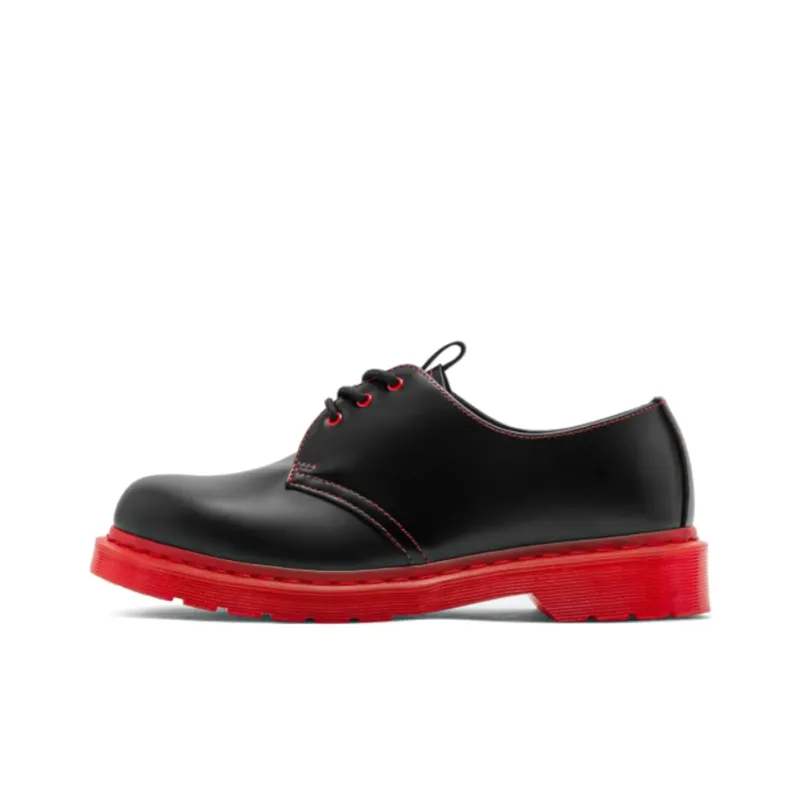 CLOT X Dr.Martens 1461 Кожа Повседневные кожаные туфли Мужские Черные Красные