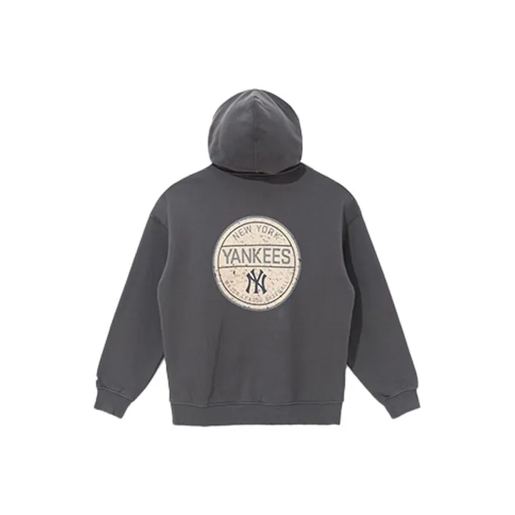 New Era MLB Нью-Йорк Янкис Спина с принтом флисовая подкладка пуловер американский винтаж худи куртка унисекс