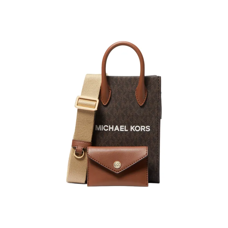 MICHAEL KORS Mirella Холщовая сумка с цветным дизайном сумка через плечо маленькая женская коричневая