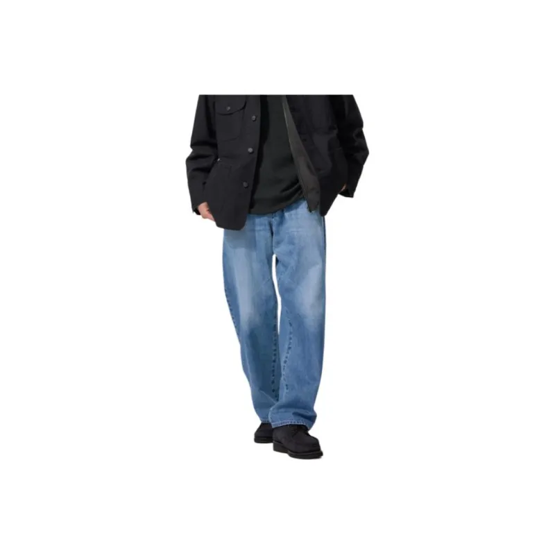 UNIQLO SS26 65 Королевский синий Мужские Джинсы