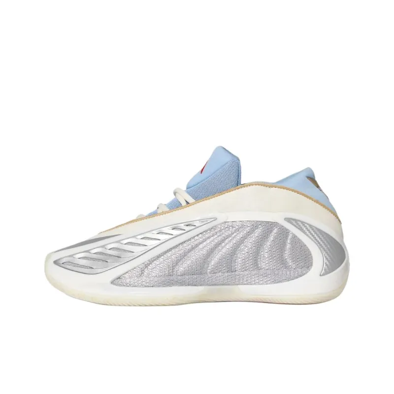 Adidas x Anthony Edwards AE2 Баскетбольные кроссовки Унисекс Белый Серебряный