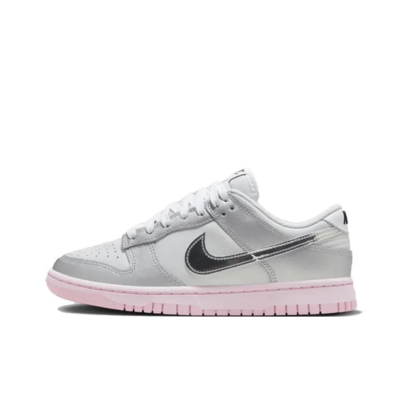Nike Dunk Low Top Скейтборд Кроссовки Женские Серебристые