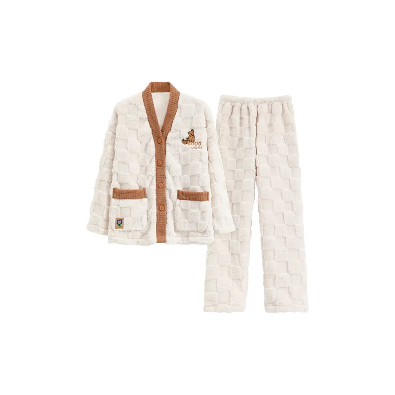 FENTENGCARE Белый Женский Пижамный Комплект