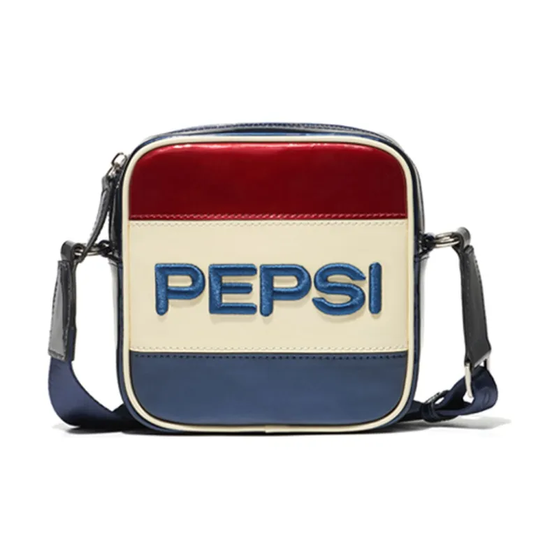 Pepsi ПУ (полиуретан) Синтетическая кожа Сумка через плечо Стандартная (стандартная) Унисекс Глубокое море Синий