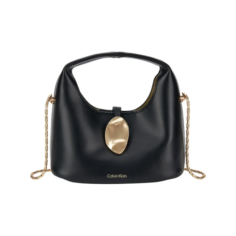 CALVIN KLEIN Синтетический материал Одно плечо Сумка Маленькая Женская Космический черный