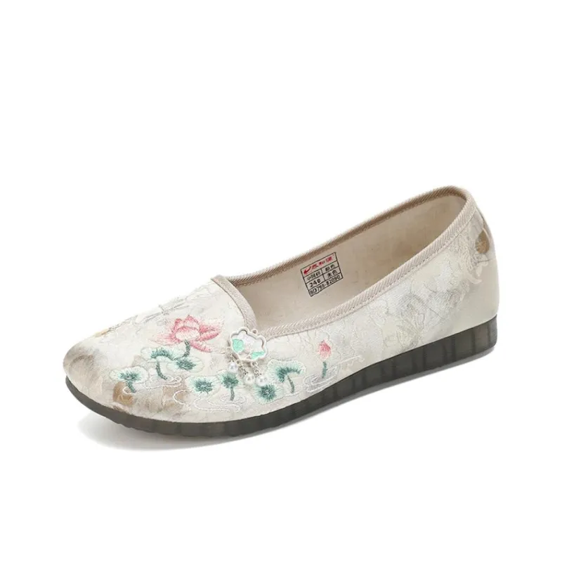 TAIHEYUAN Китайский стиль Лотос Вышивка Вышитая версия Обувь Женские
