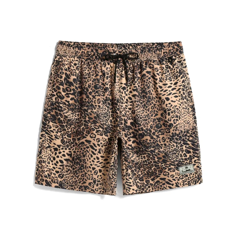 GAILANG Пляжные шорты Мужские с леопардовым принтом многоцветные