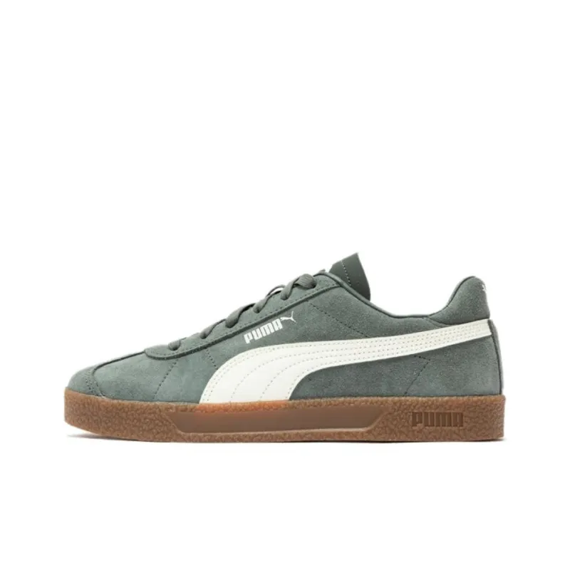 PUMA Club Удобный и Легкий Низкий Топ Немецкий Армейский Кроссовки Унисекс Зеленый Белый