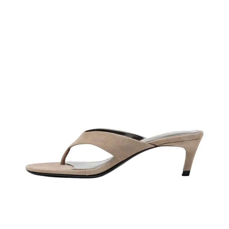 ZARA Устойчивые к истиранию шлепанцы женские бежевые